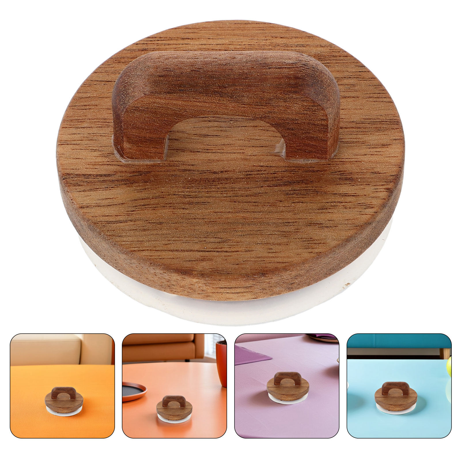Food Storage Jars With Lids - 2Pcs Airtight Wood Wide Mouth Jar