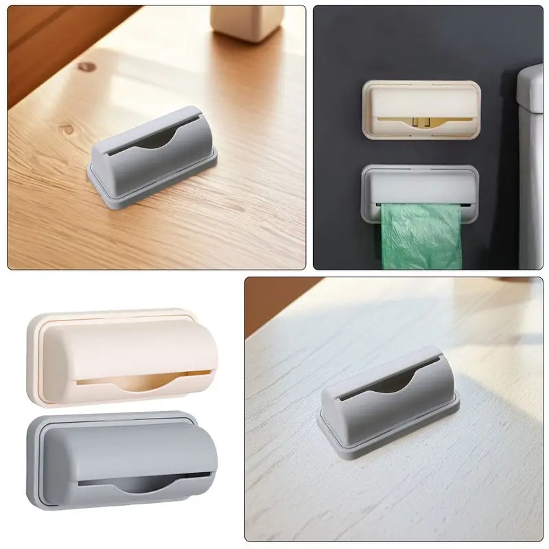 Food Storage For Room - 1/2/3/4Pcs Wall-Mounted Trash Bag Dispenser Kitchen