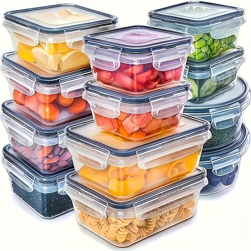 Food Storage Freezer Containers - 8Pcs Set Includes 4 Containers and