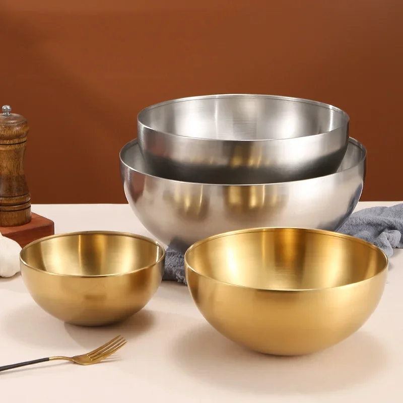 Food Storage Meals - Thick Stainless Steel Fruit Salad Bowls