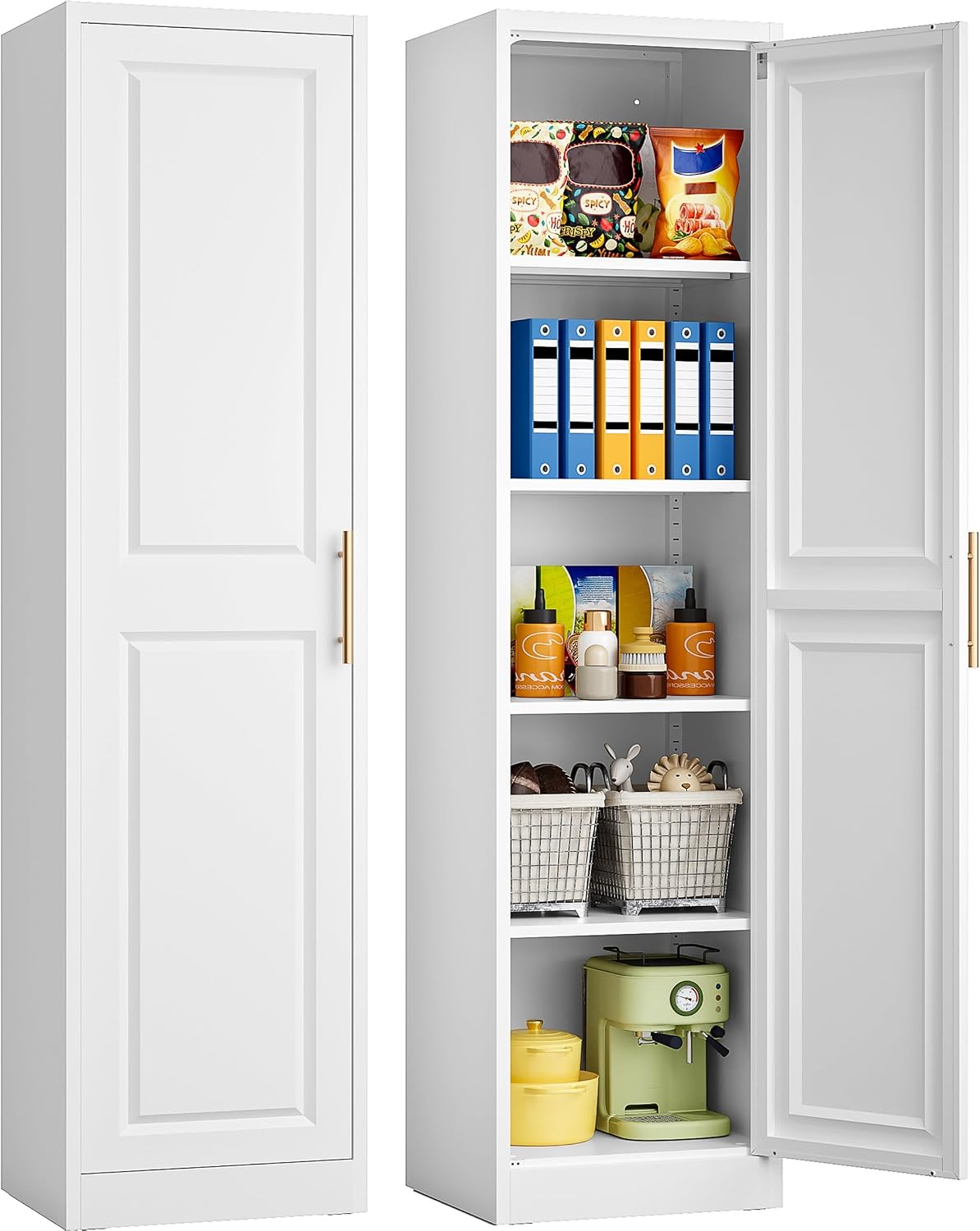 Food Storage For Room - Tall Narrow Storage Cabinet With One