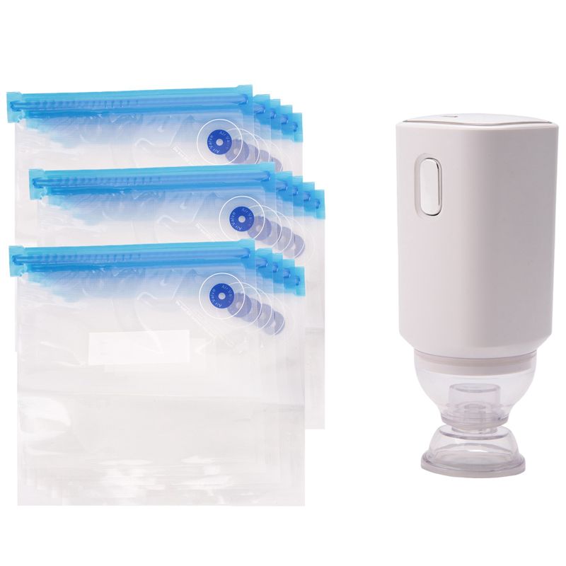 Food Storage Vacuum Pump - Lightweight 1Set Vacuum Food Storage Zipper