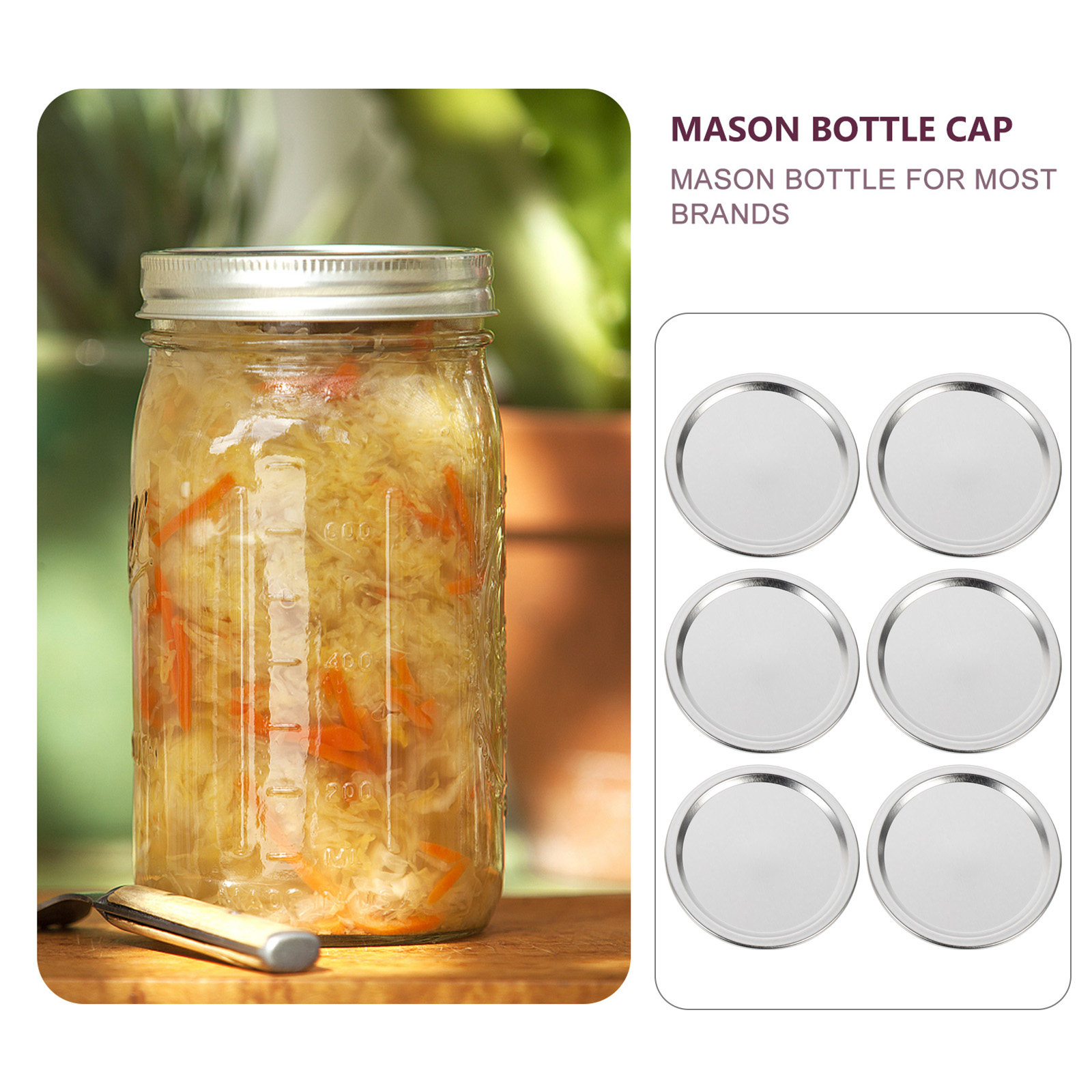 20Pcs Metal Jar Lids Airtight  - Food Storage Jars With Lids 评论和价格