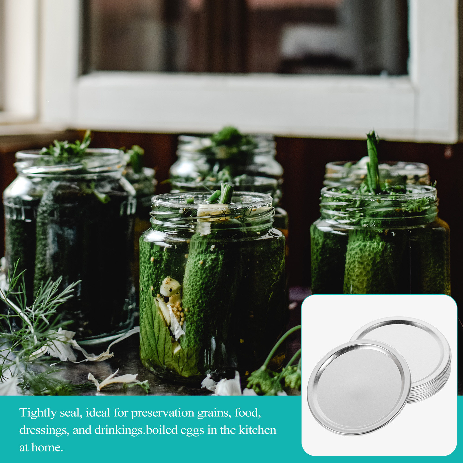 20Pcs Metal Jar Lids Airtight  - Food Storage Jars With Lids 评论和价格