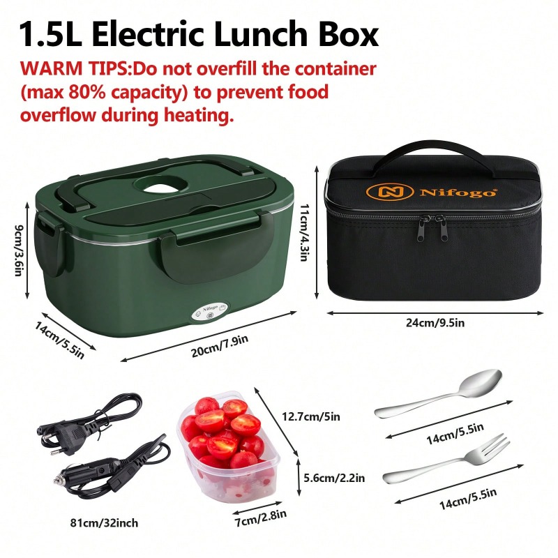 100W Electric Heating Lunch Bo - Portable Food Warmer 评论和价格