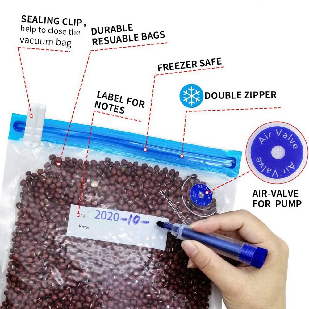 HIWS Sous Vide Bags 20Pack Reu - Food Storage Vacuum Pump 评论和价格