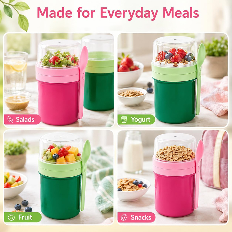Portable Double Layer Overnigh - Food Storage Meals 评论和价格