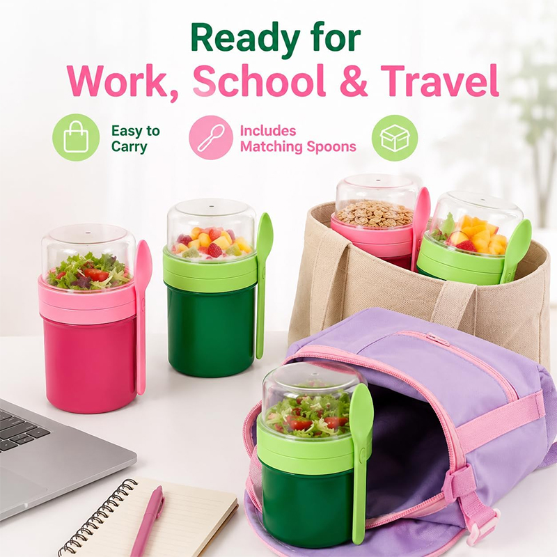 Portable Double Layer Overnigh - Food Storage Meals 评论和价格