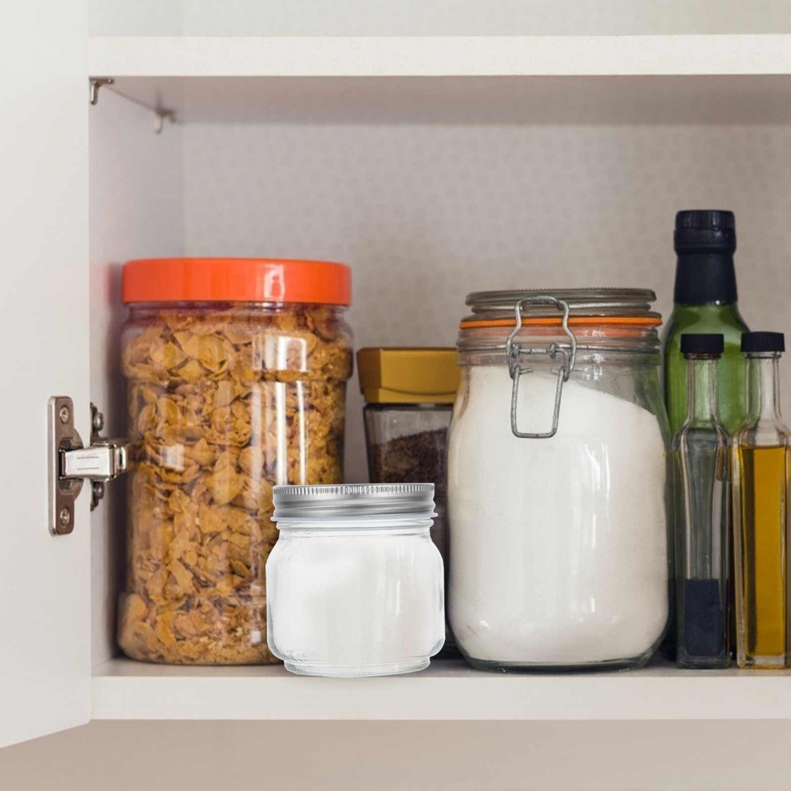 6Pcs Thick Transparent Glass M - Food Storage Jars With Lids 评论和价格