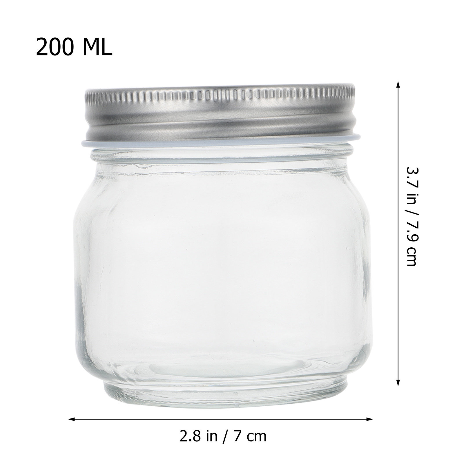 6Pcs Thick Transparent Glass M - Food Storage Jars With Lids 评论和价格