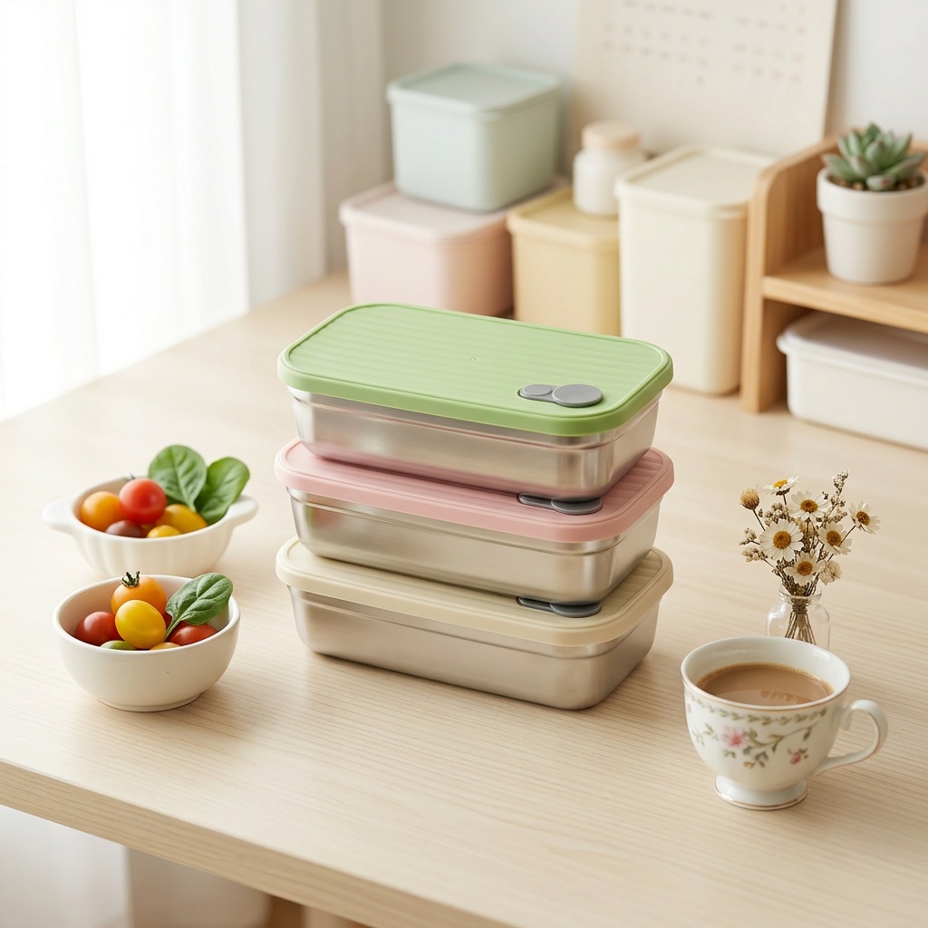Stainless Steel Bento Box Meta - Food Storage Stackable Containers 评论和价格