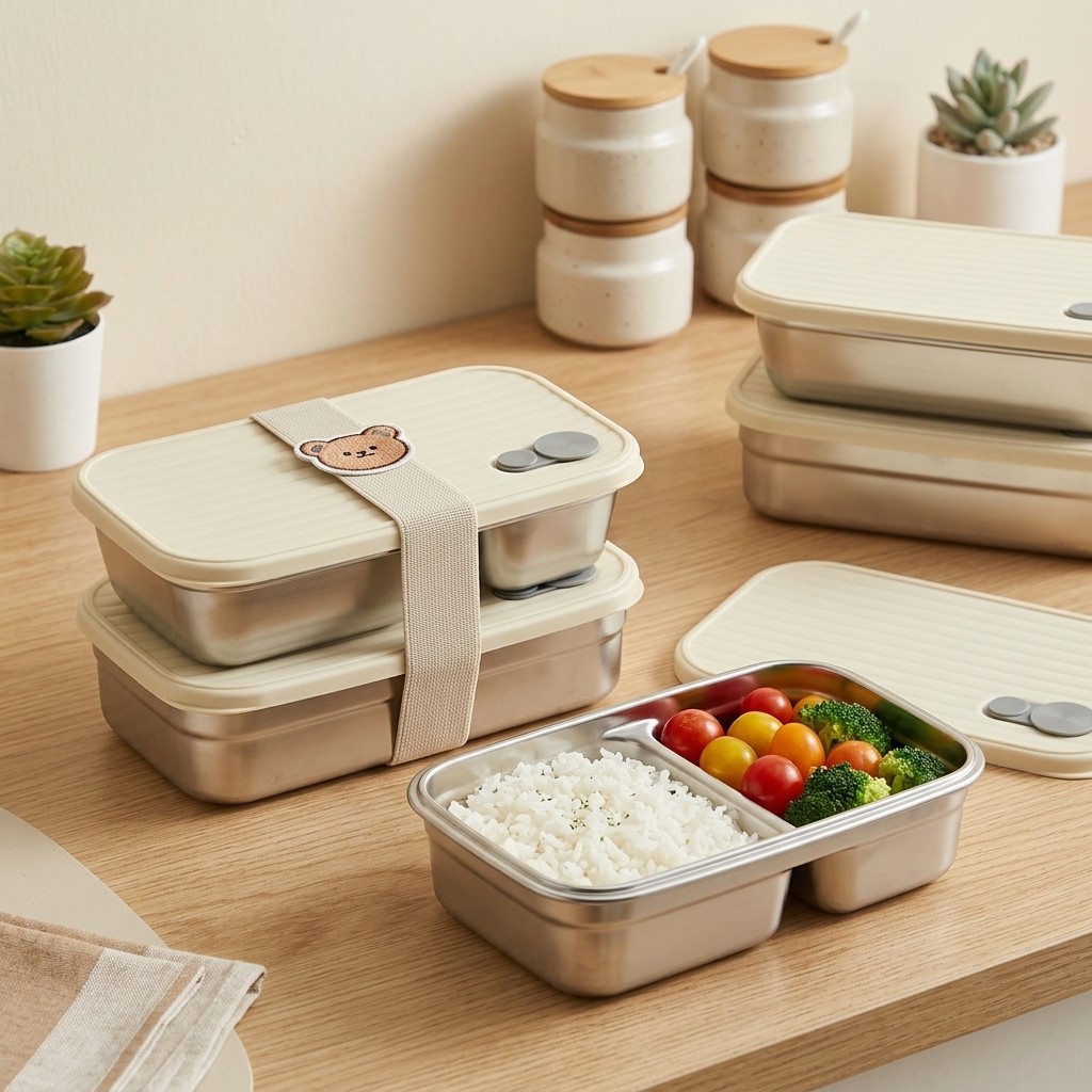 Stainless Steel Bento Box Meta - Food Storage Stackable Containers 评论和价格