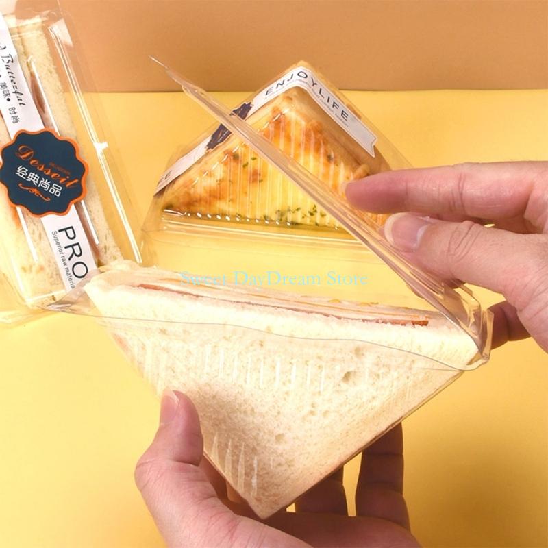 Y88C Pack of 100 PET Sandwich  - Food Storage Stackable Containers 评论和价格