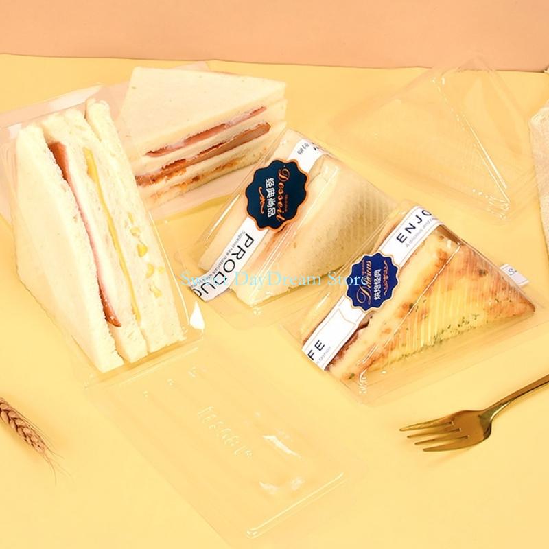Y88C Pack of 100 PET Sandwich  - Food Storage Stackable Containers 评论和价格