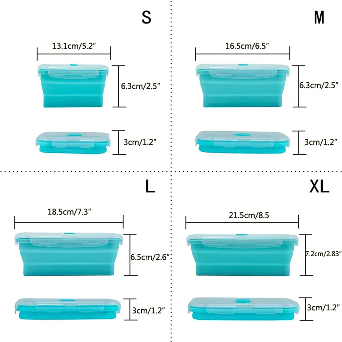 Collapsible Silicone Food Stor - Food Storage Freezer Containers 评论和价格