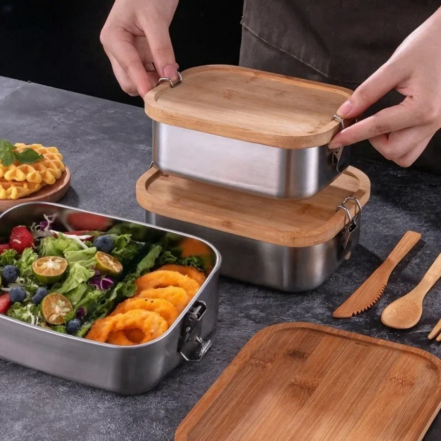 New 304 Stainless Steel Bamboo - Food Storage Ideas 评论和价格