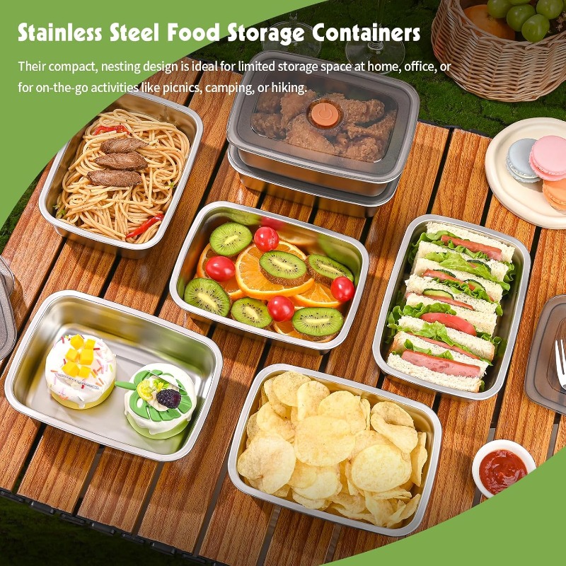 Stainless Steel Large Capacity - Food Storage Freezer Containers 评论和价格