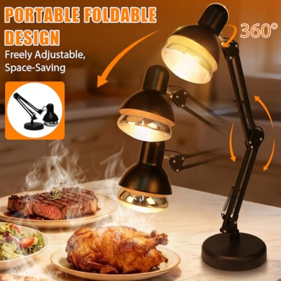 Portable Food Heat Lamp - [Fol - Portable Food Warmer 评论和价格