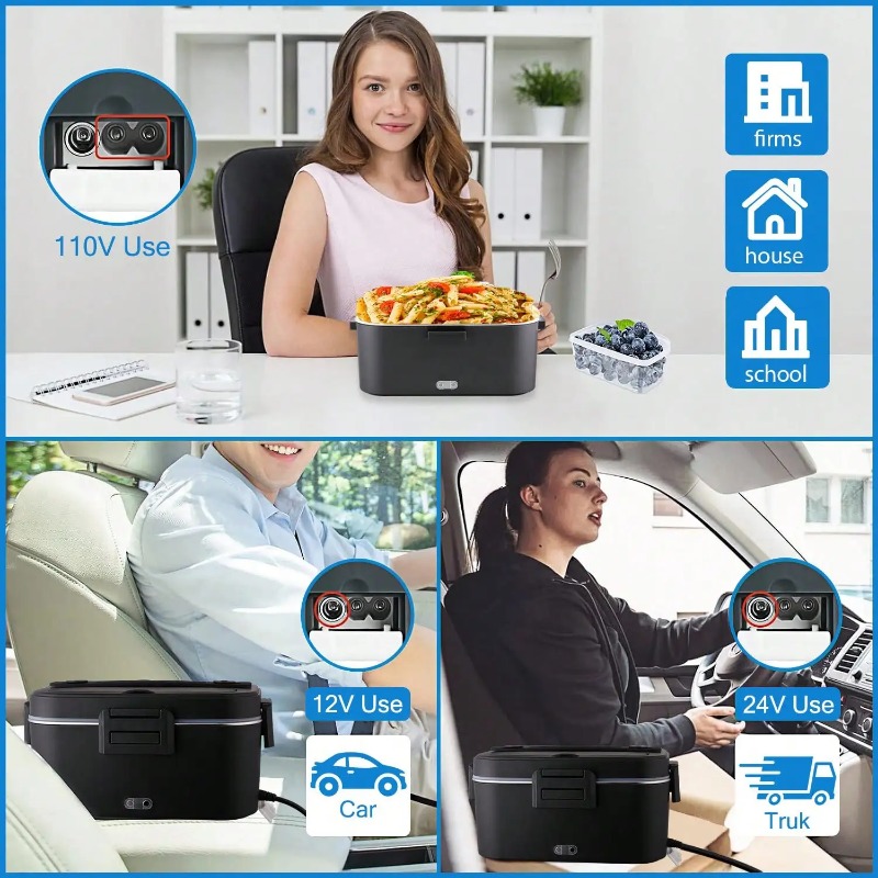 100W Electric Heated Lunch Box - Portable Food Warmer 评论和价格