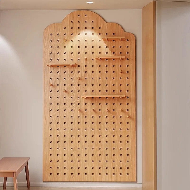 Solid Wood Pegboard Storage Sh - Food Storage For Room 评论和价格
