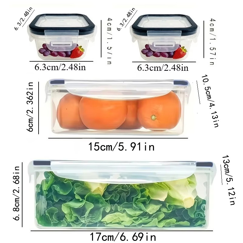 8Pcs Set Includes 4 Containers - Food Storage Freezer Containers 评论和价格