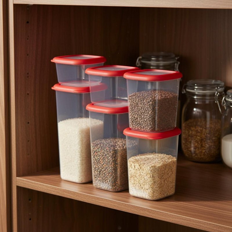 6 Pieces Airtight Food Storage - Food Storage Stackable Containers 评论和价格