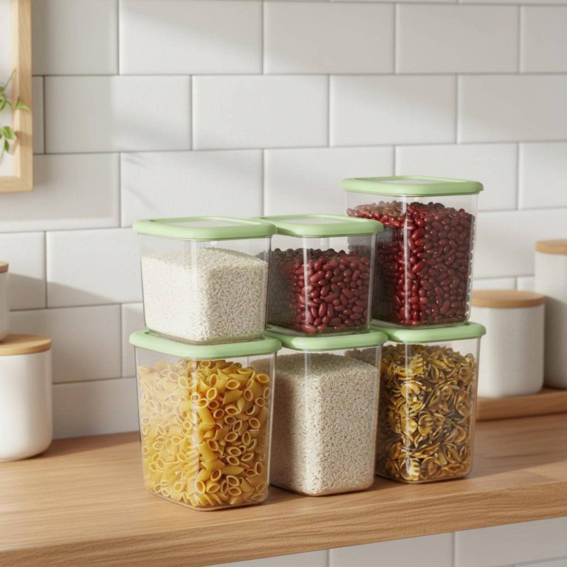 6 Pieces Airtight Food Storage - Food Storage Stackable Containers 评论和价格