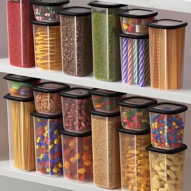 6 Pieces Airtight Food Storage - Food Storage Stackable Containers 评论和价格