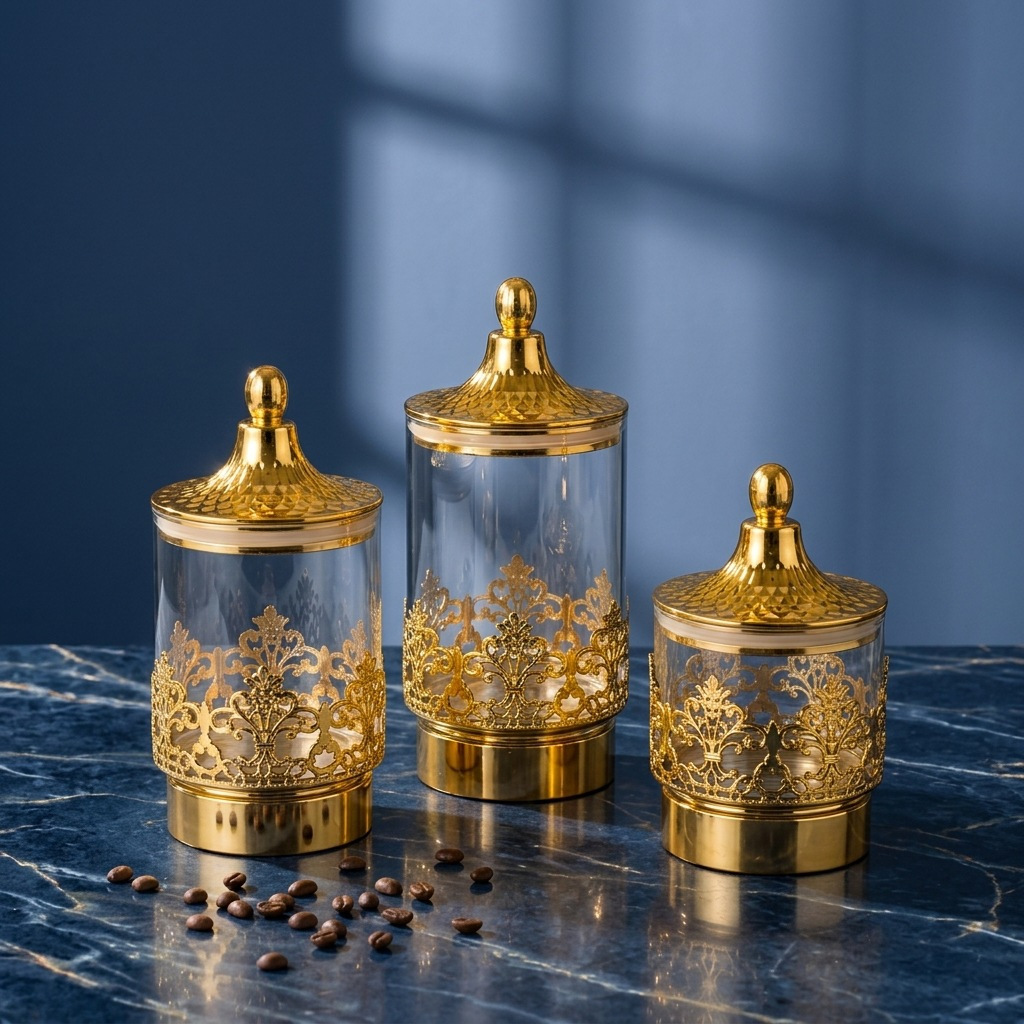 European Transparent Gold-plat - Food Storage For Room 评论和价格