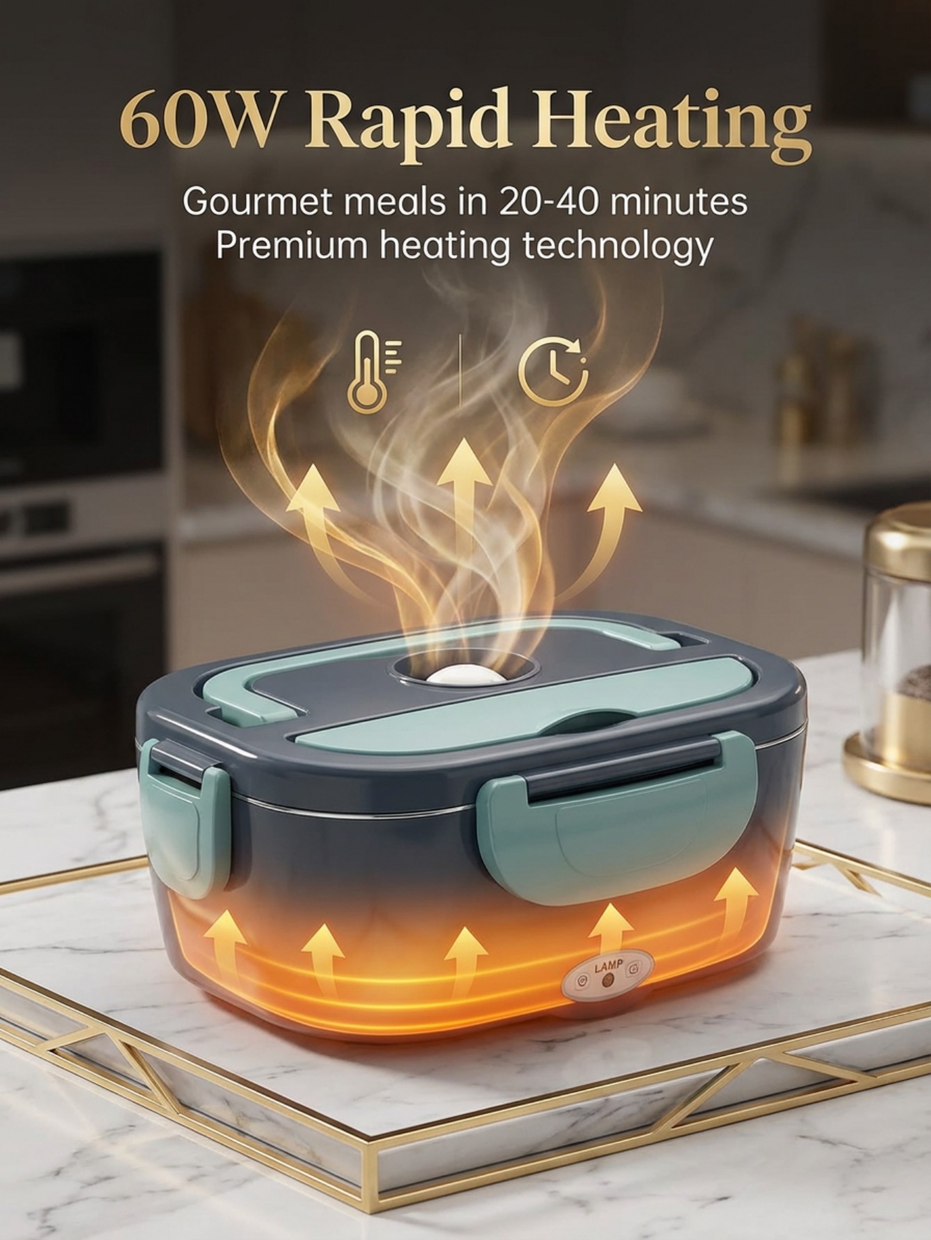 60W Electric Heated Lunch Box  - Portable Food Warmer 评论和价格
