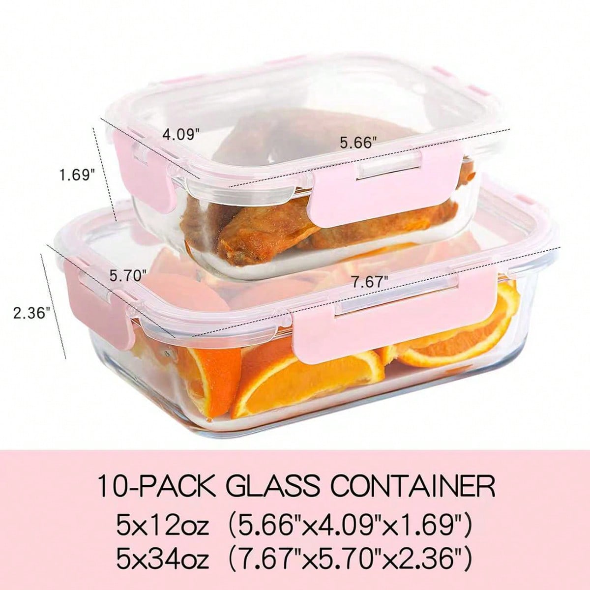 10 Pack Glass Meal Prep Contai - Food Storage Freezer Containers 评论和价格