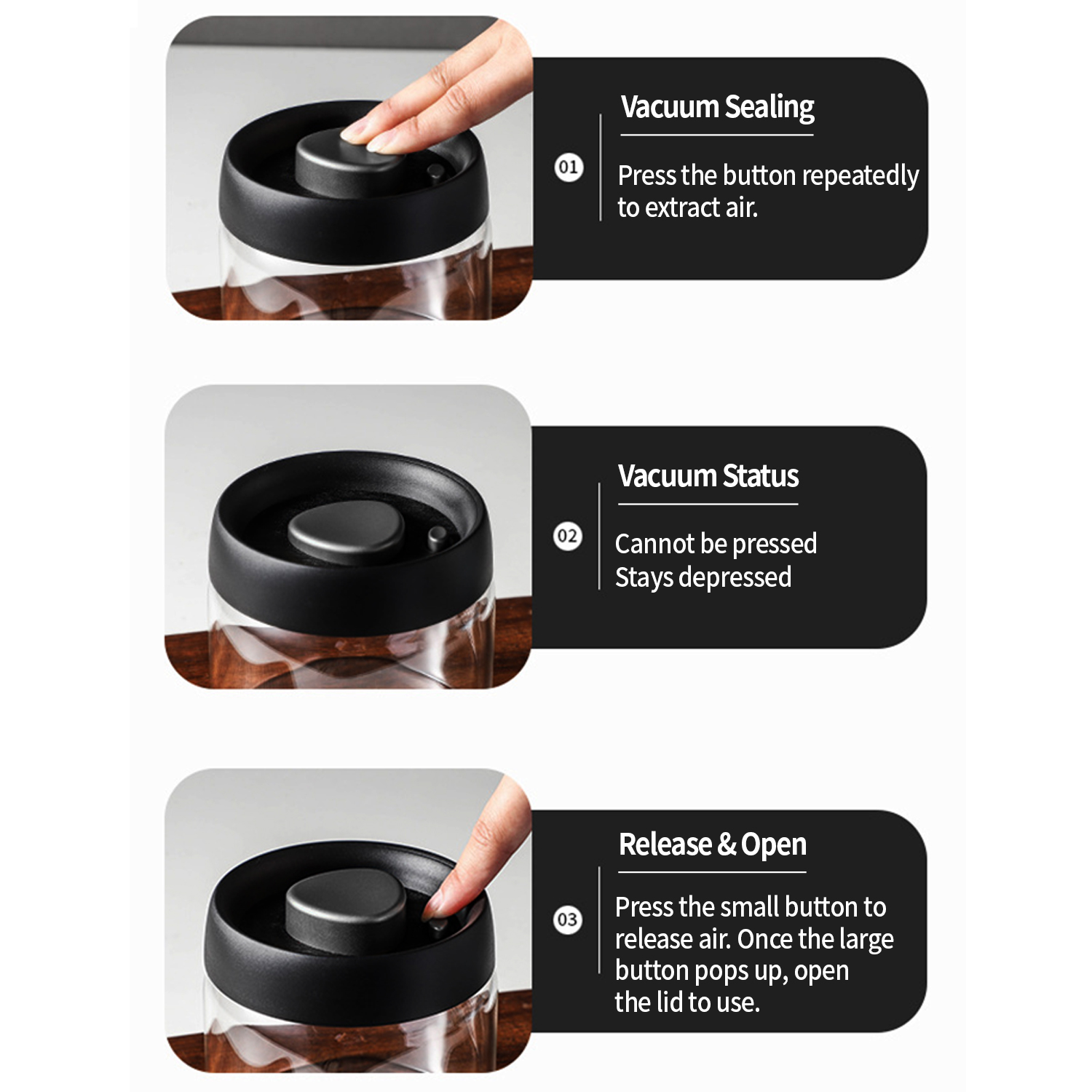 OANKR Vacuum Coffee Canister 5 - Food Storage Meals 评论和价格
