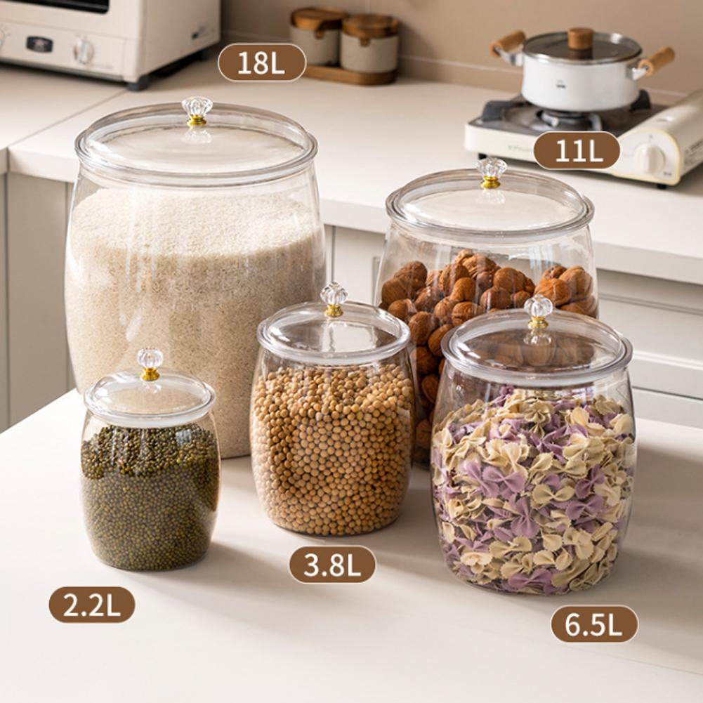 Large Transparent Plastic Seal - Food Storage Jars With Lids 评论和价格