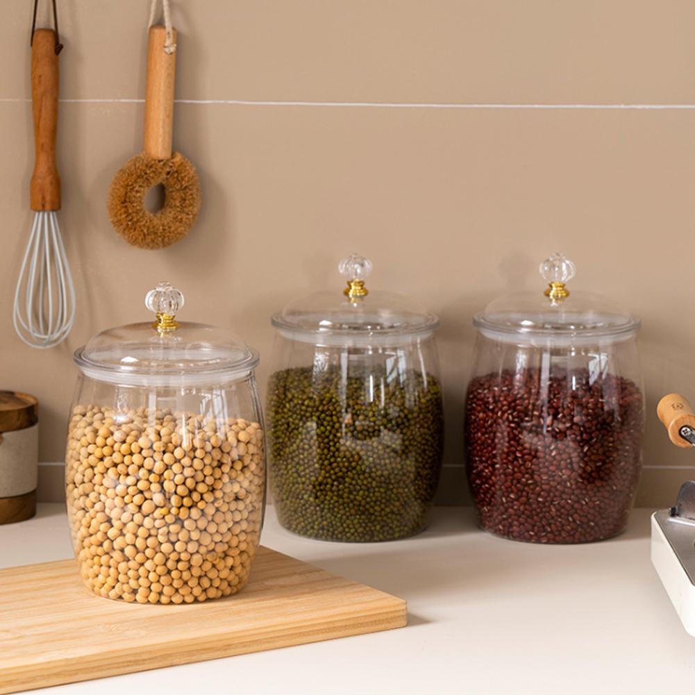 Large Transparent Plastic Seal - Food Storage Jars With Lids 评论和价格