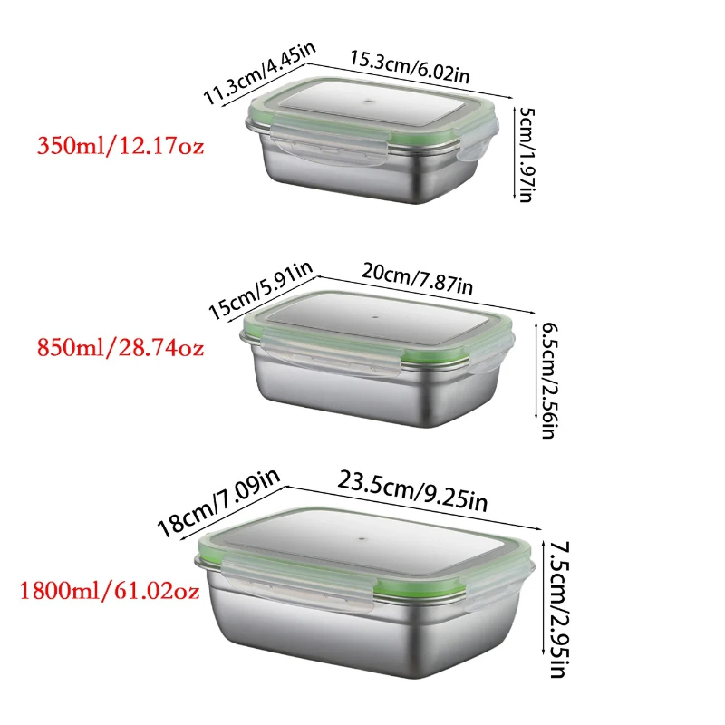 304 Stainless Steel Lunch Box  - Food Storage Stackable Containers 评论和价格
