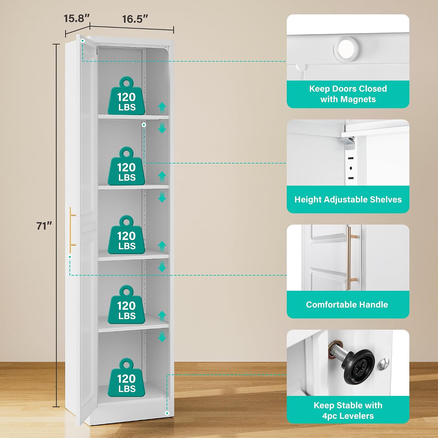 Tall Narrow Storage Cabinet Wi - Food Storage For Room 评论和价格
