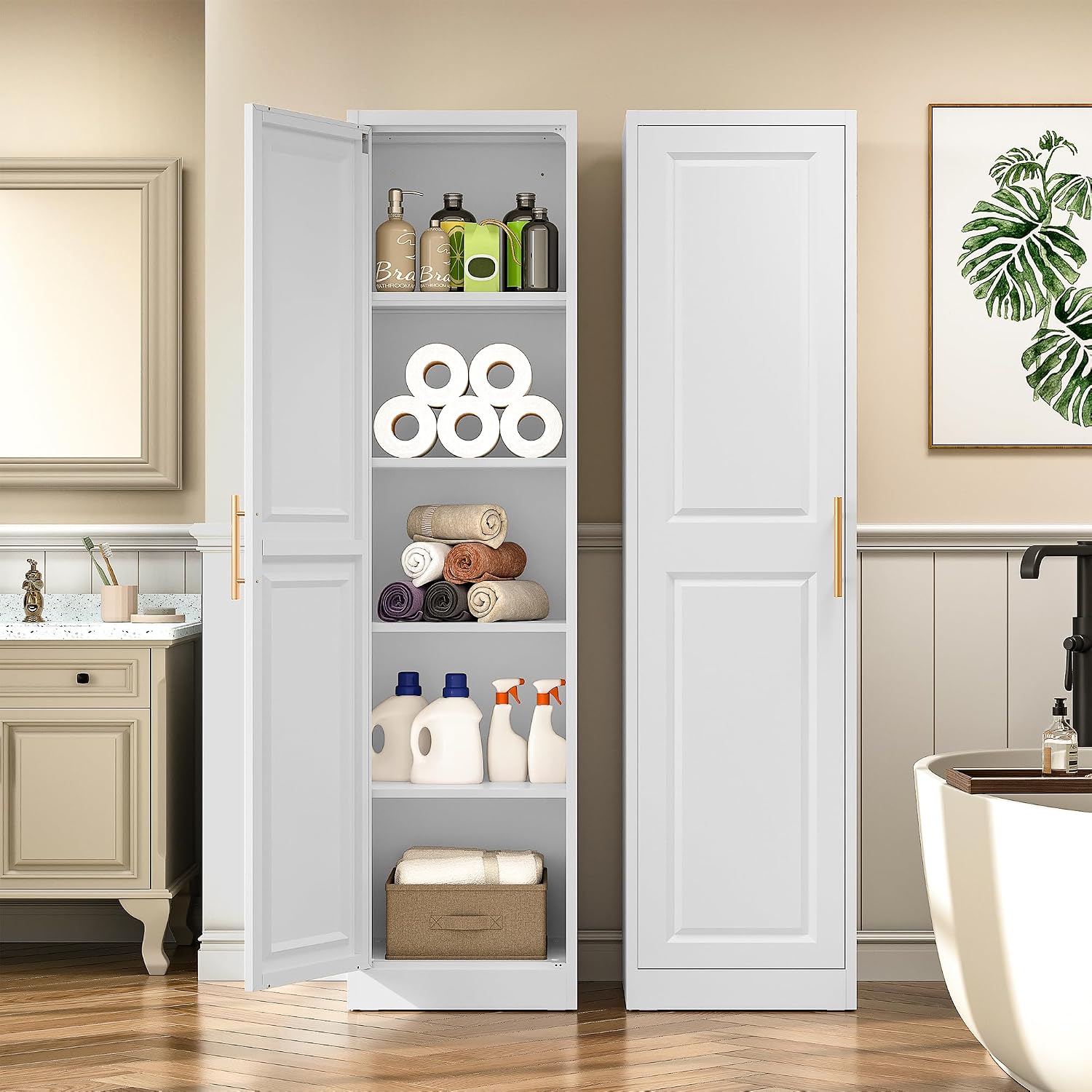 Tall Narrow Storage Cabinet Wi - Food Storage For Room 评论和价格