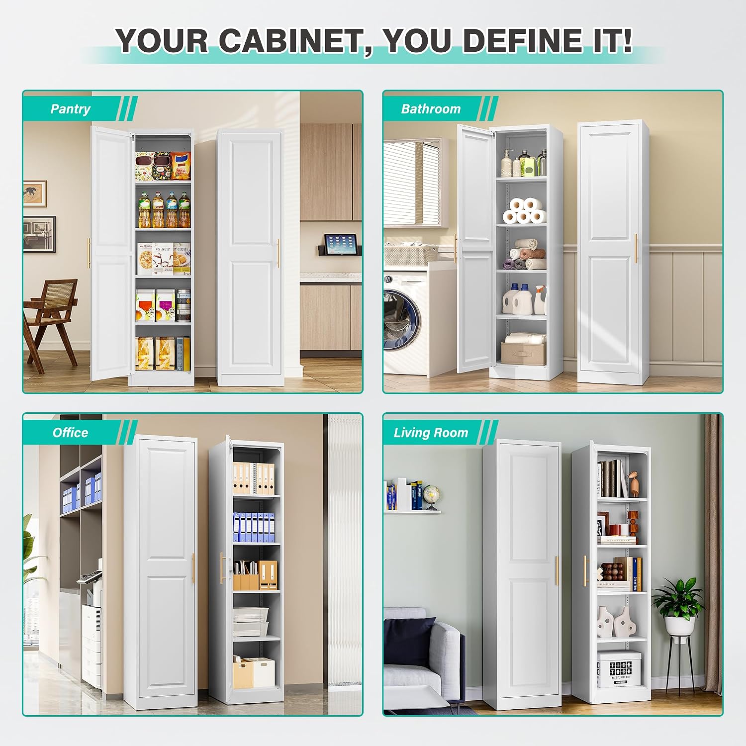 Tall Narrow Storage Cabinet Wi - Food Storage For Room 评论和价格