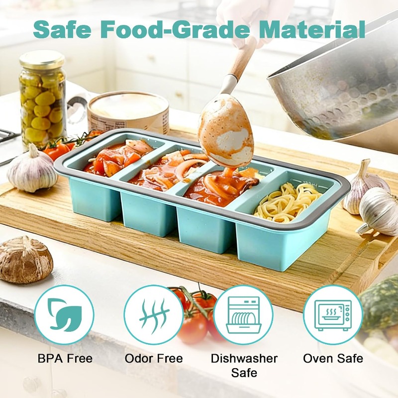 Silicone Freezer Molds with Li - Food Storage Freezer Containers 评论和价格