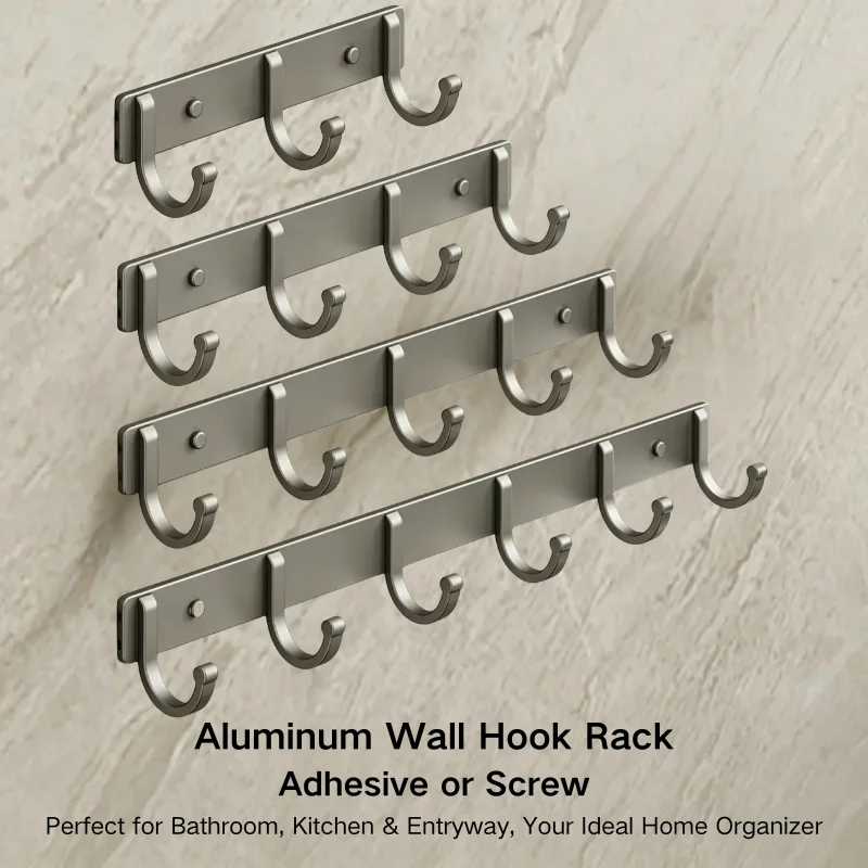 Aluminum Wall Hook Rack – No-D - Food Storage For Room 评论和价格