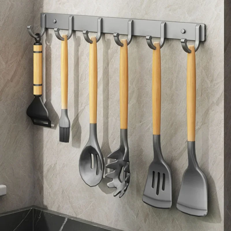 Aluminum Wall Hook Rack – No-D - Food Storage For Room 评论和价格