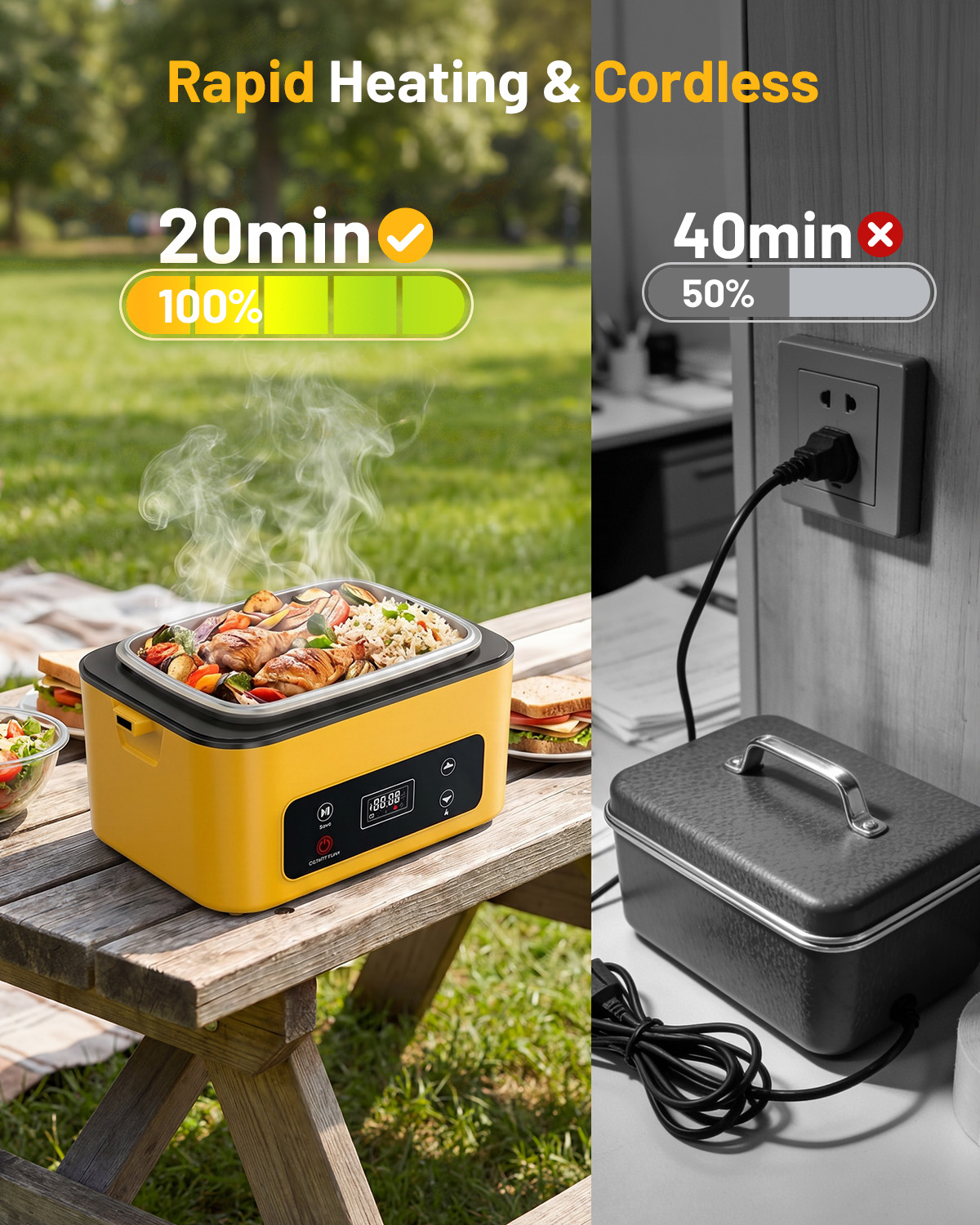 TaskStar Portable Heated Lunch - Portable Food Warmer 评论和价格