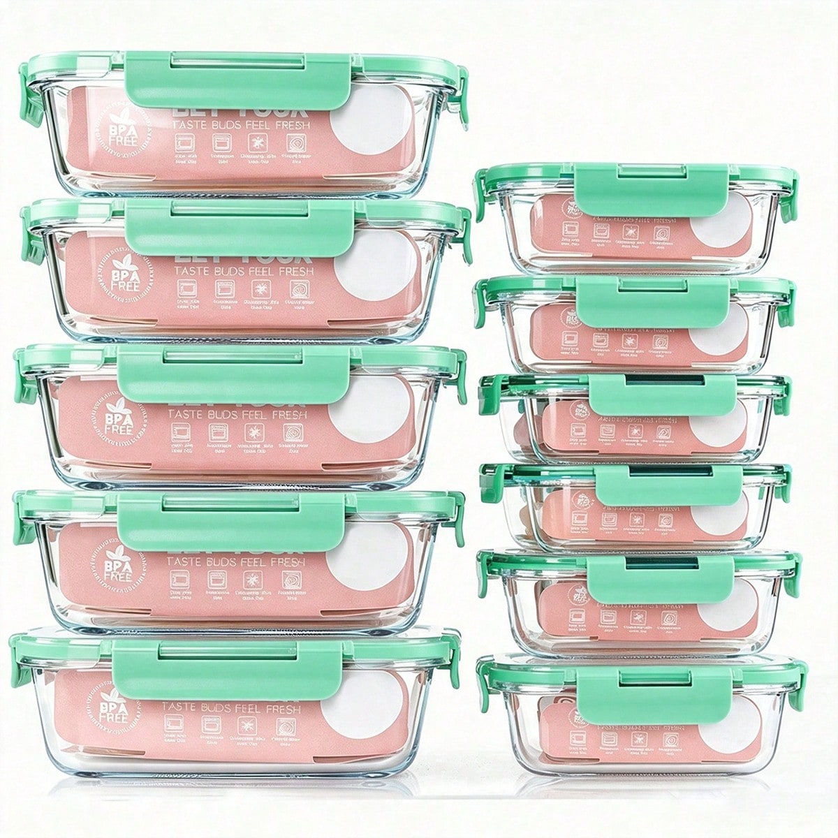 10 Pack Glass Meal Prep Contai - Food Storage Freezer Containers 评论和价格