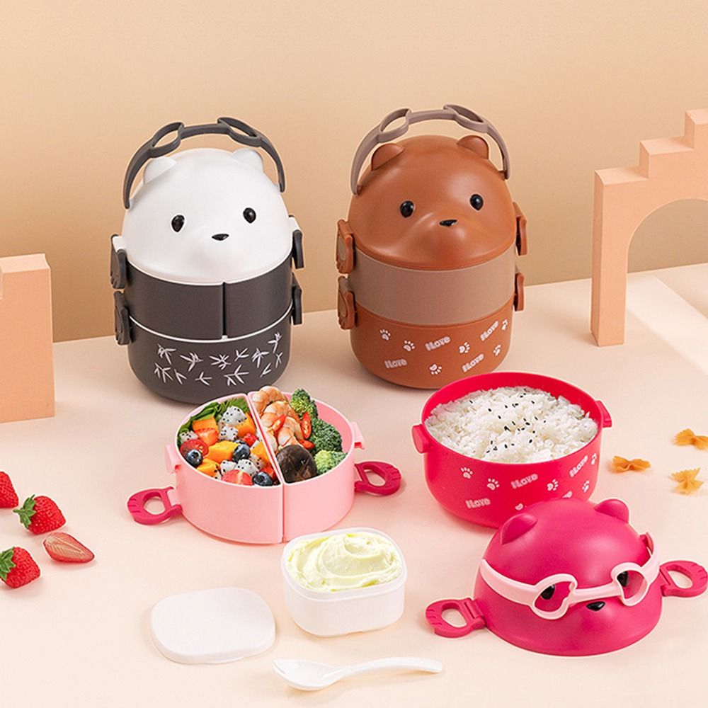 1Pcs New Eyeglass Bear Thermal - Food Storage Stackable Containers 评论和价格