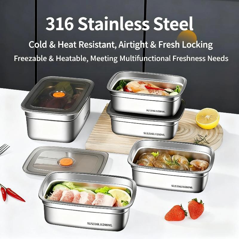 Stainless Steel Sealed Lunch B - Food Storage Freezer Containers 评论和价格