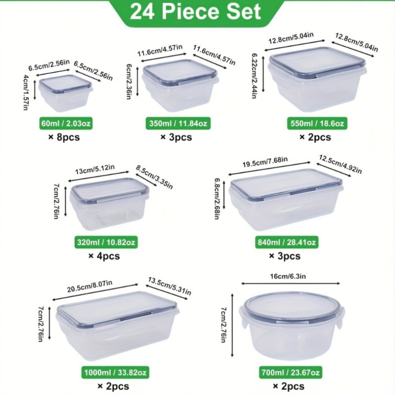 48PCS BPA-Free Food Storage Se - Food Storage Meals 评论和价格