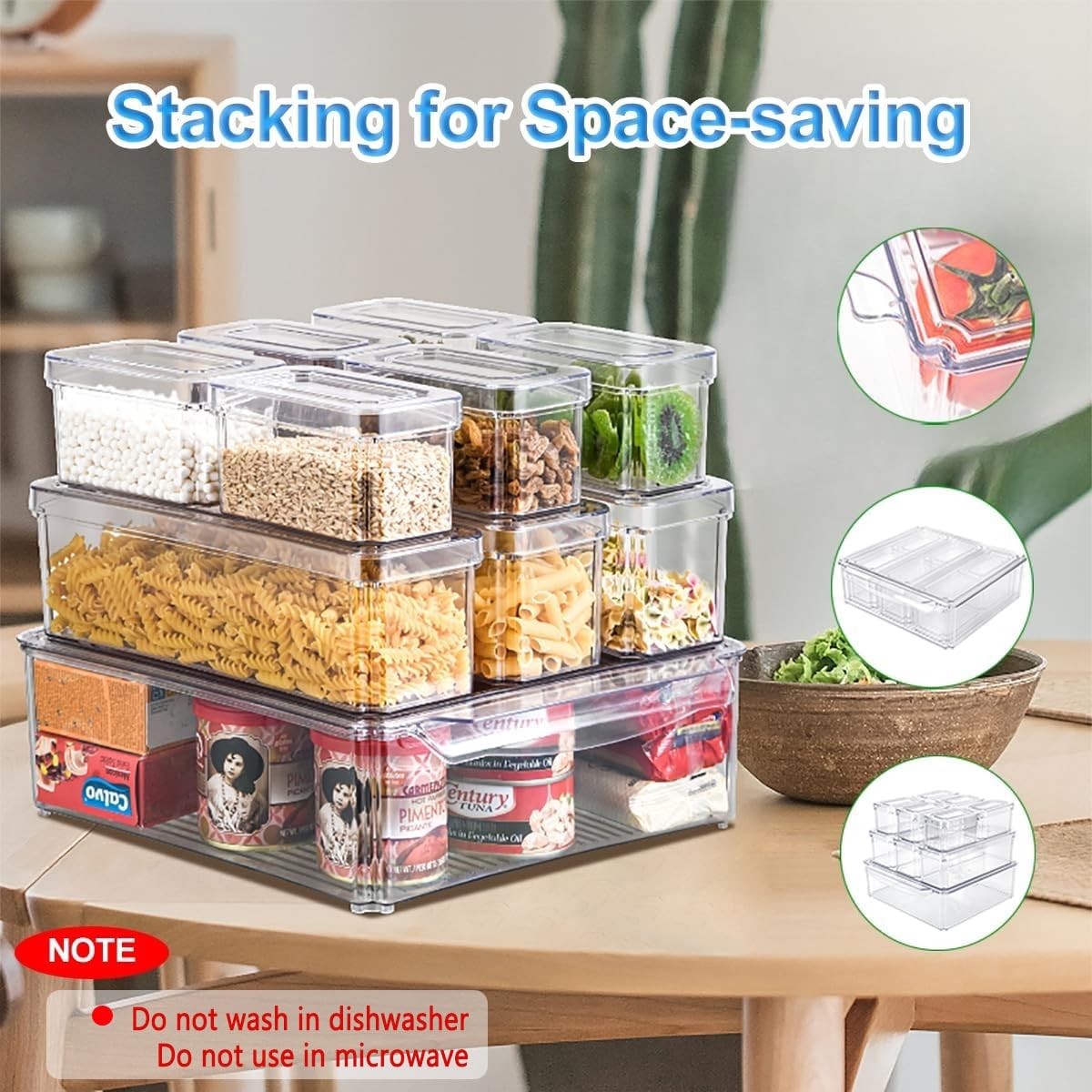 14 Pack Fridge Organizer, Stac - Food Storage Stackable Containers 评论和价格