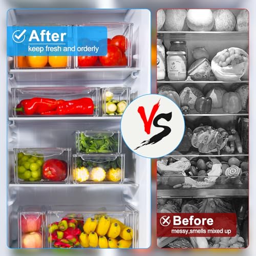 14 Pack Fridge Organizer, Stac - Food Storage Stackable Containers 评论和价格