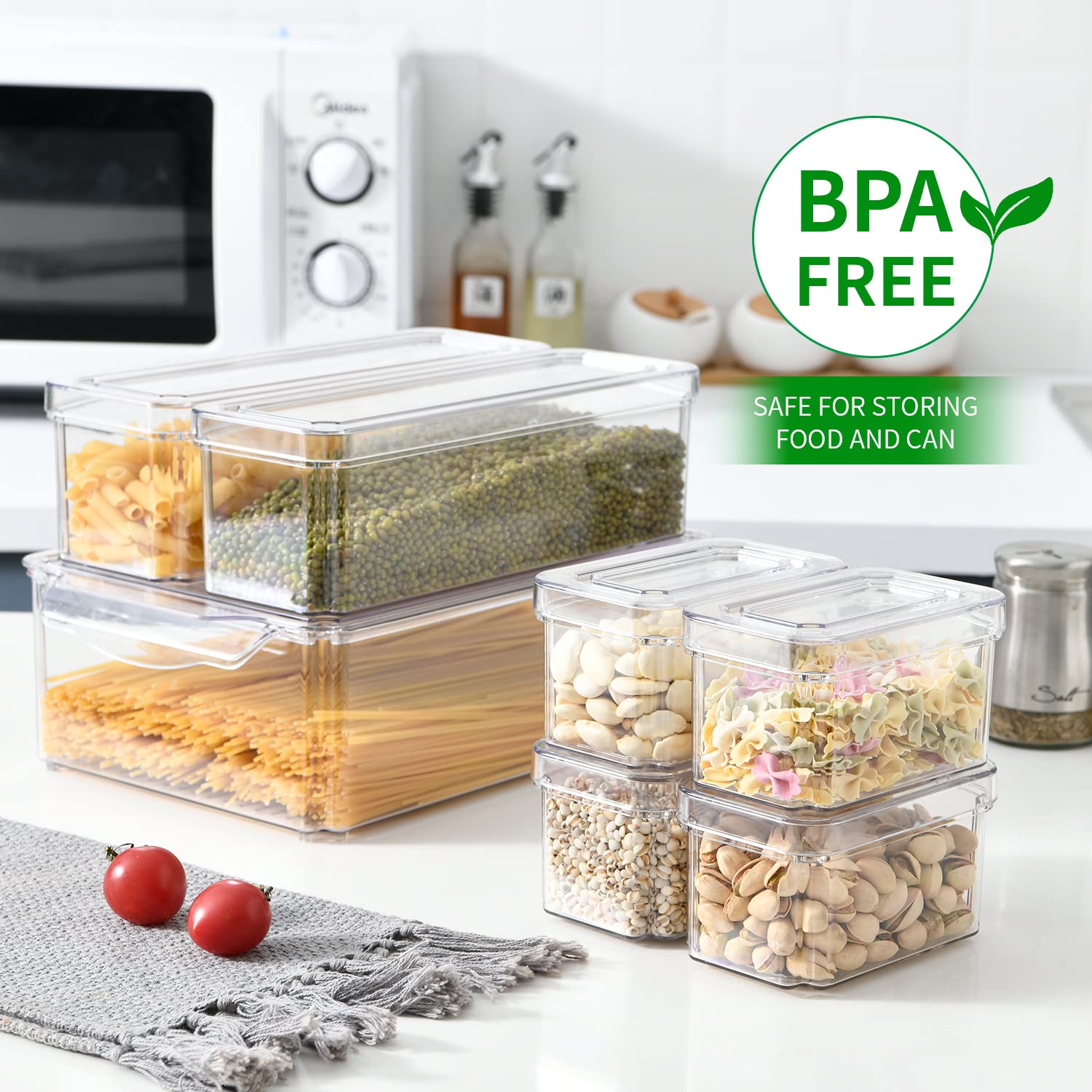 14 Pack Fridge Organizer, Stac - Food Storage Stackable Containers 评论和价格