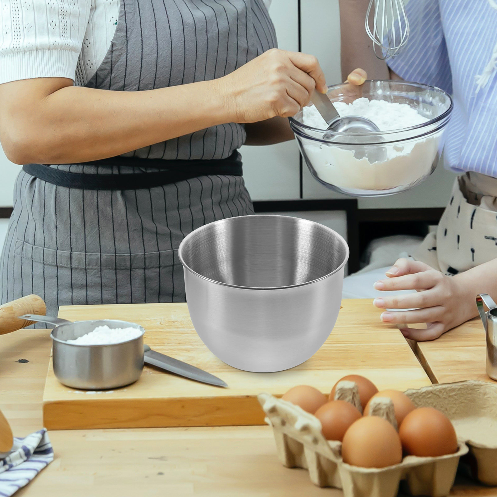 Deep Stainless Steel Mixing Bo - Food Storage Meals 评论和价格
